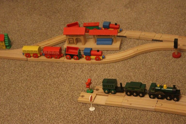 Wooden Train set and accessories 