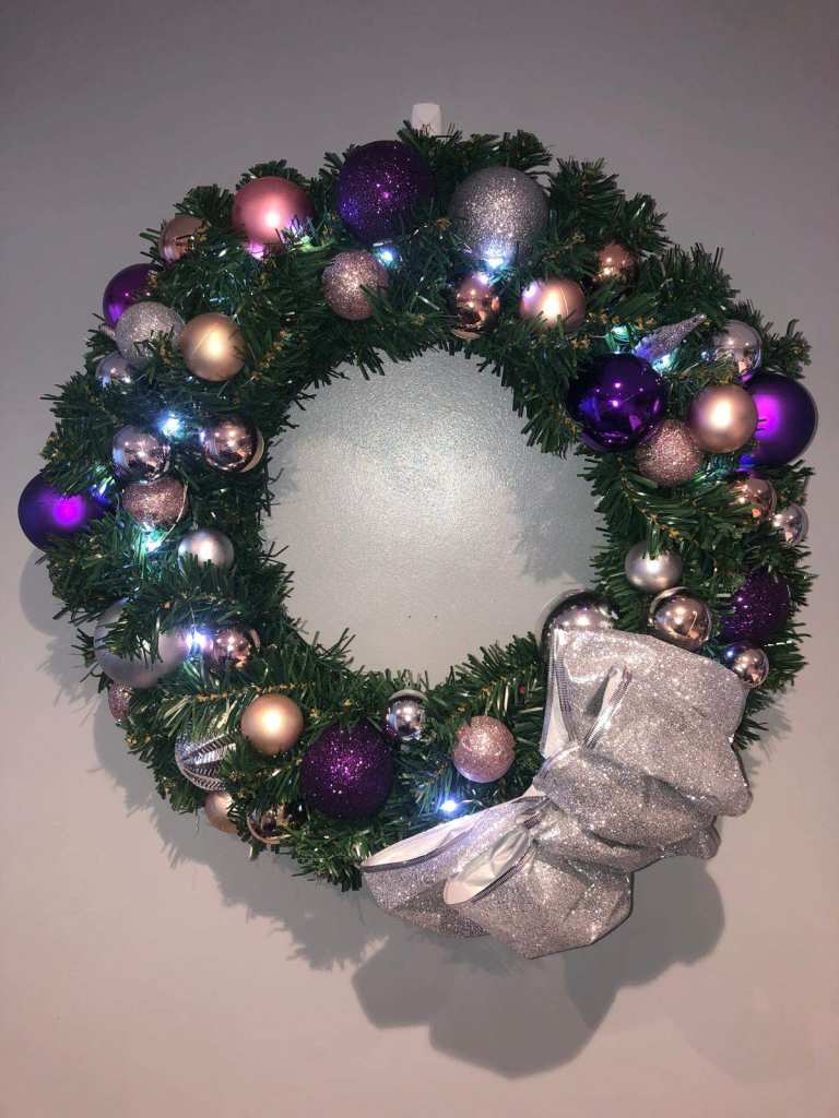 Lit Christmas Wreaths