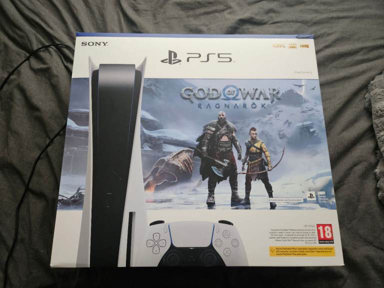 PS5 with god of war ragnarok never taken out of box