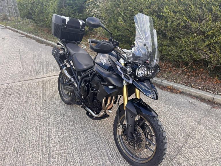 2012 62 TRIUMPH TIGER 800 ABS BLACK ENDURO ADVENTURE TOURER EXTRAS EXHAUST