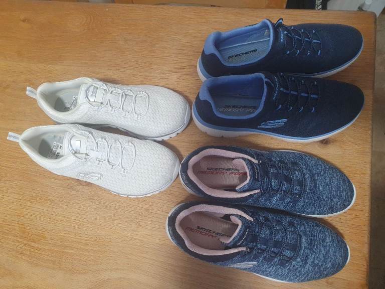 SKECHERS great condition hardly worn 3 pairs trainers size 5