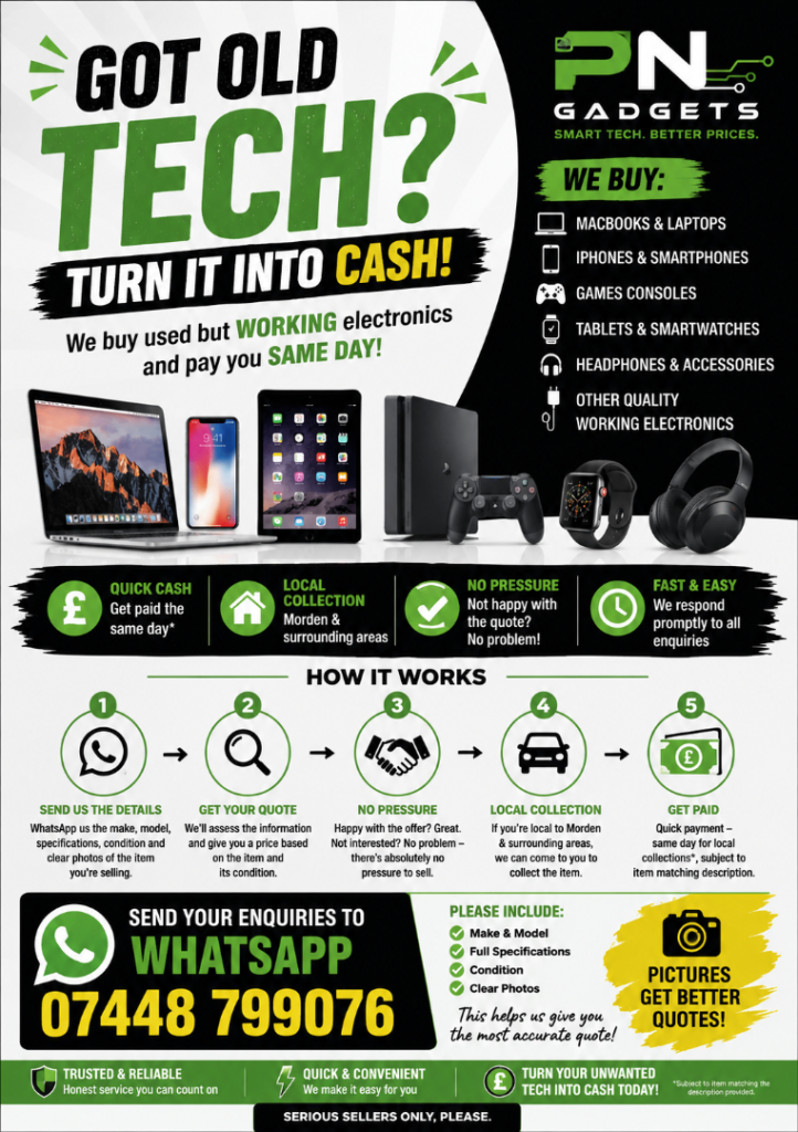 Used / New working electronics wanted cash today 