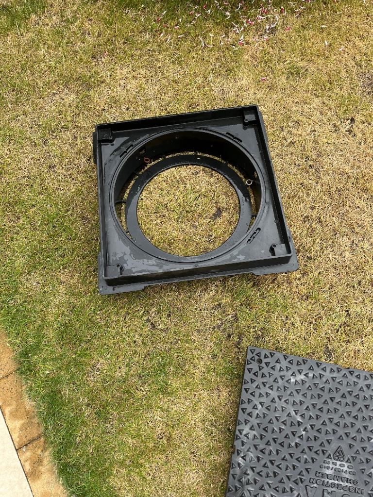 Manhole frame and cover black 