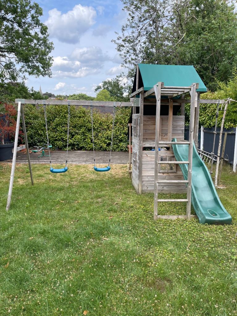 Dunster House BalconyFort Searcher Climbing Frame with Wave Slide