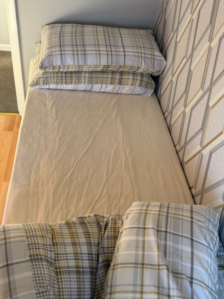 Single bed and mattress with storage