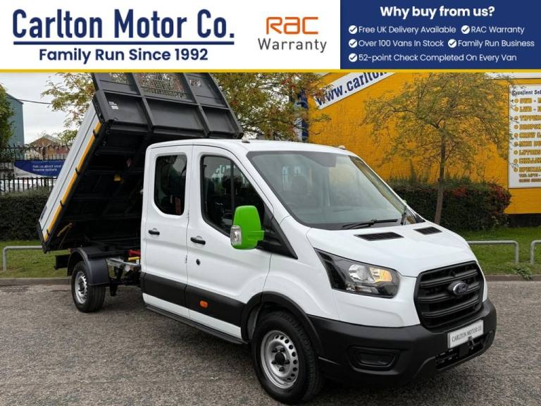 2021 Ford Transit 2.0 350 EcoBlue Leader Double Cab Tipper RWD L3 Euro 6 (130 ps) TIPPER Diesel M...