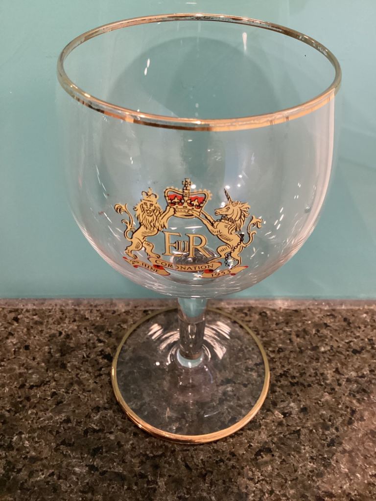 3 x 1953 Elizabeth 11 Coronation Wine Glasses