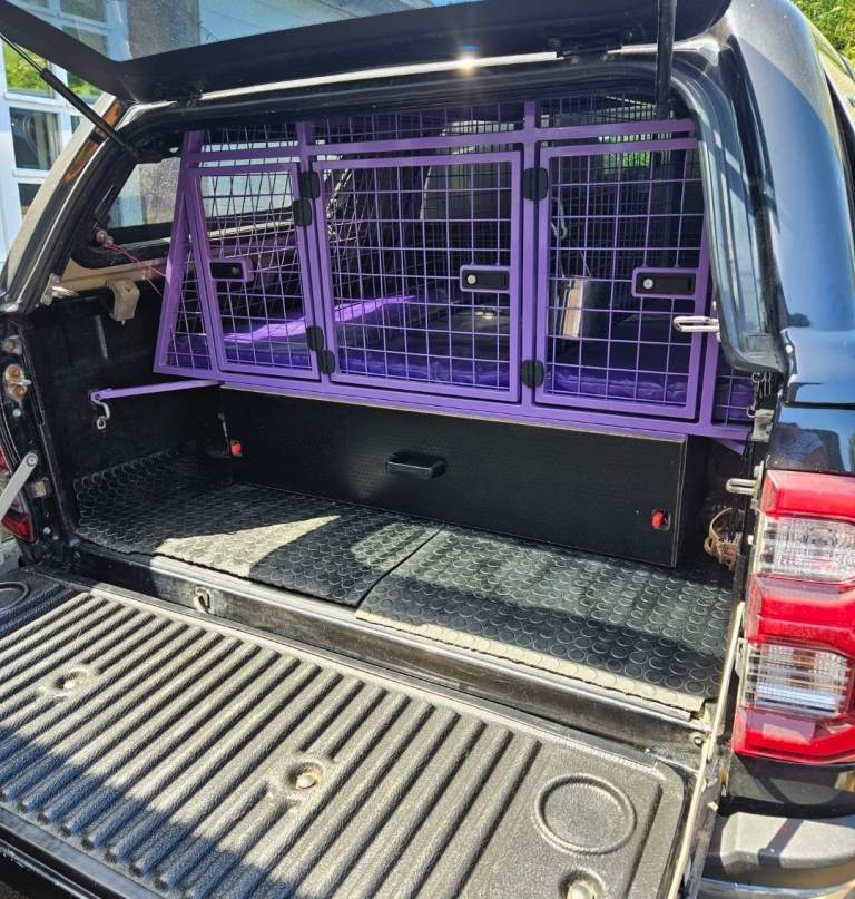 Toyota Hilux Pick Up Truck Dog Crate Cage Draw System 