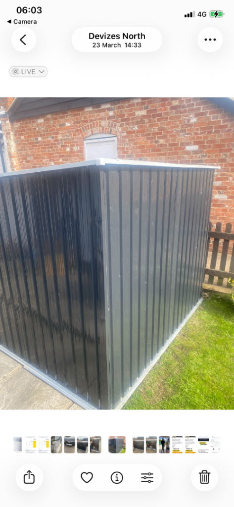 Metal bike storage/gardening stuff