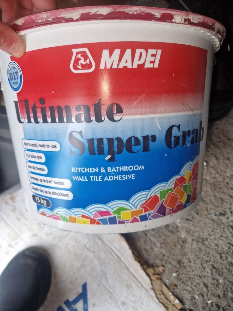 Kitchen and bathroom wall tile adhesive