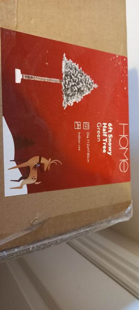 image for 6ft Snowy Half Tree Green