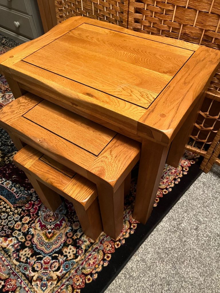 Oak Nest of Tables from oak furniture land 
