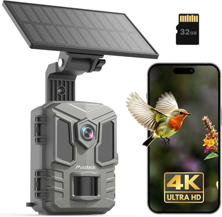 new in packaging - Misstech 4K UHD Trail Camera Solar-Powered