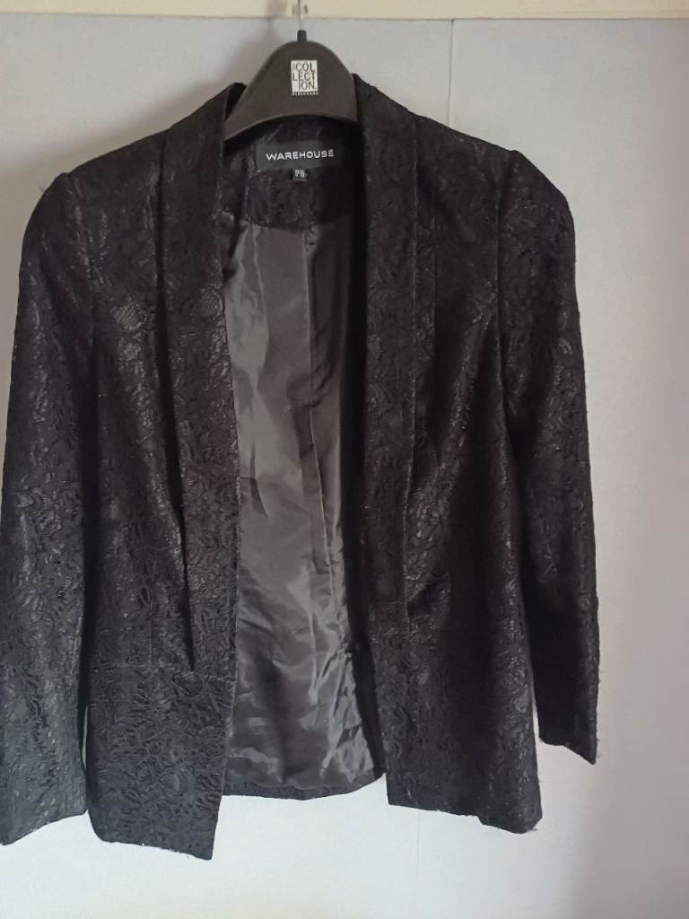 WOMAN'S JACKET WAREHOUSE SIZE 10 BLACK NEW 