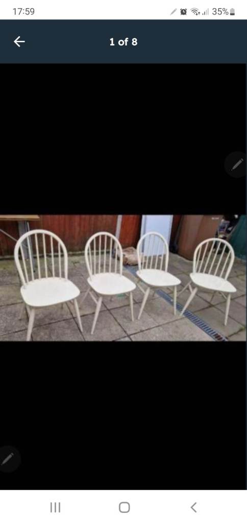 Ercol mid century dining chairs Set of 4 