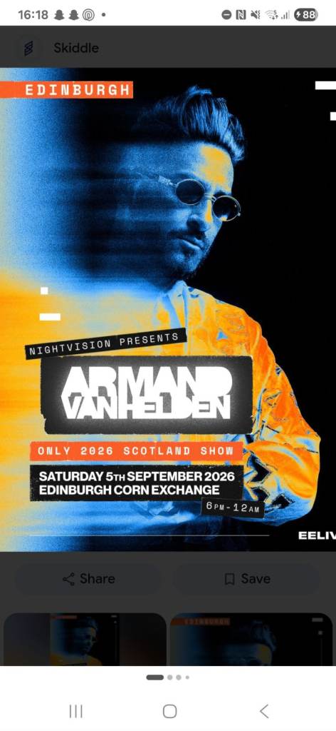 Armand Van Helden Tickets - Edinburgh Corn Exchange, 5th Sep 2026