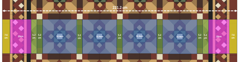 A Beautiful Antique Victorian Floor Tiles Flooring Reclaimed Salvaged apprx 5 m2