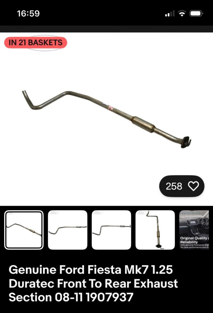 Fiesta exhaust system