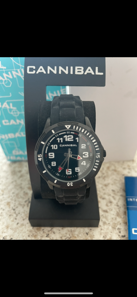 Womens cannibal black silcone watch - needs a battery