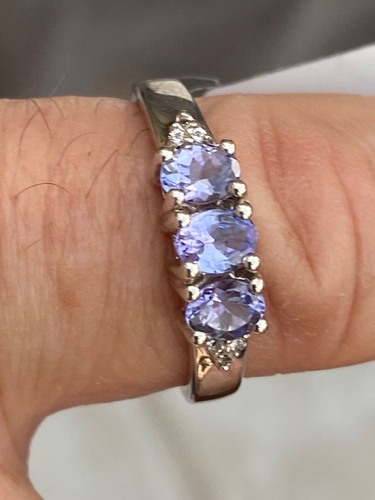 New Tanzanite Trilogy Ring