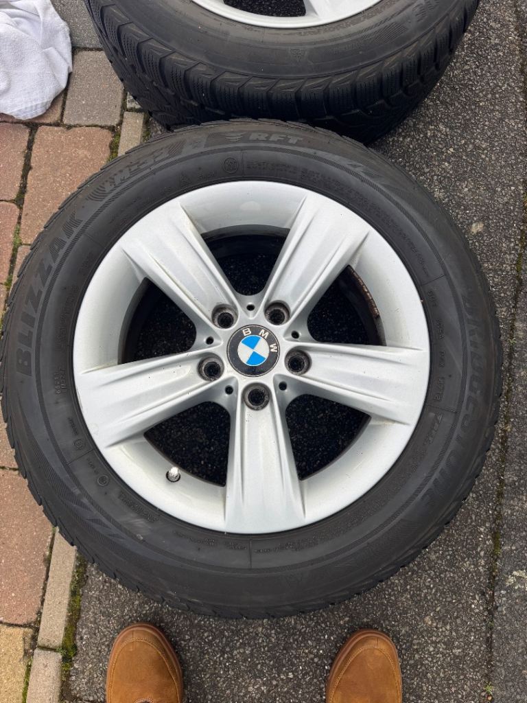 BMW ALLOYS WITH BRIDGESTONE BLIZZARD TYRES X4