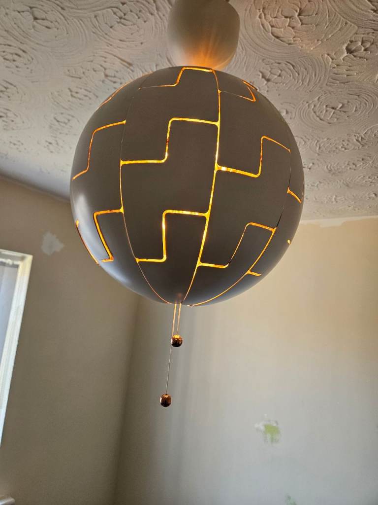 IKEA Death Star Ceiling light. Bedroom . Dining . Living