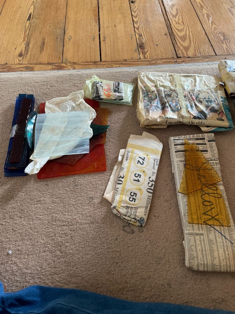 Stain glass cut offs.  £25 for the lot.