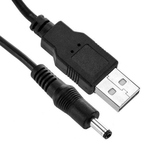 NEW 3.5 mm 52cm Universal USB DC Power Cable Inverted Polarity Torch Toothbrush Mobile Phones