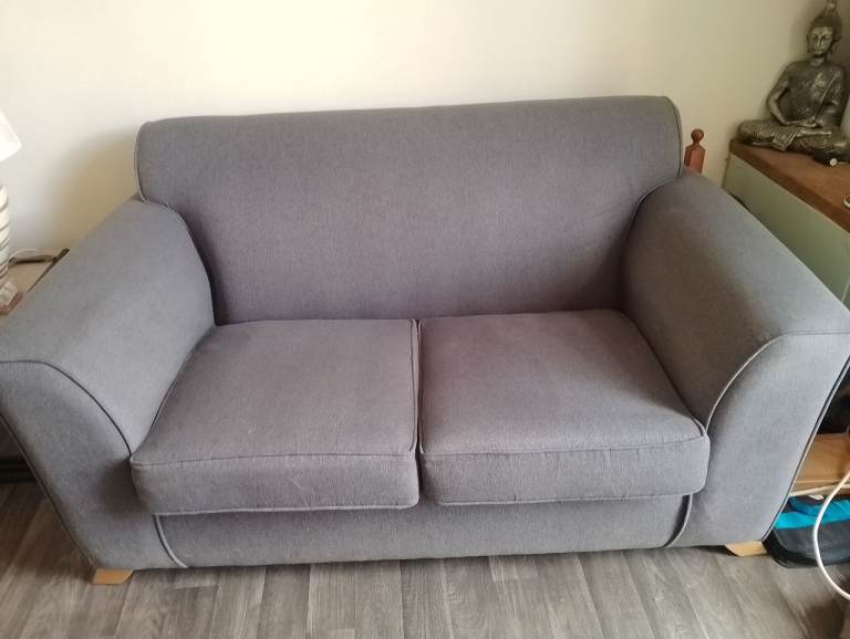 Grey Two-Seater Sofa – Good Condition