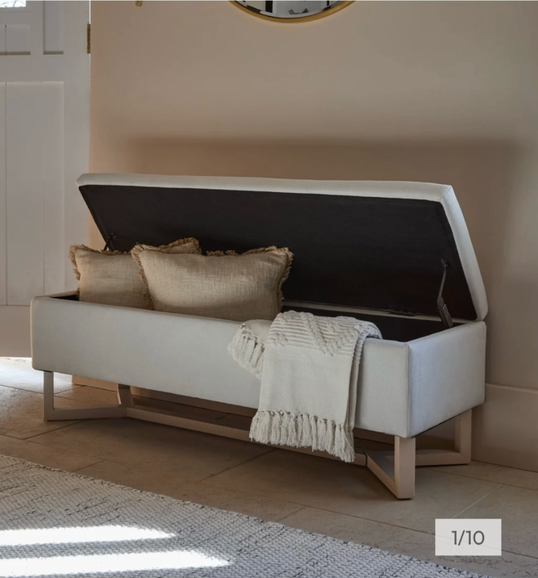 BRAND NEW - Laura James Norah Storage Ottoman - Ivory