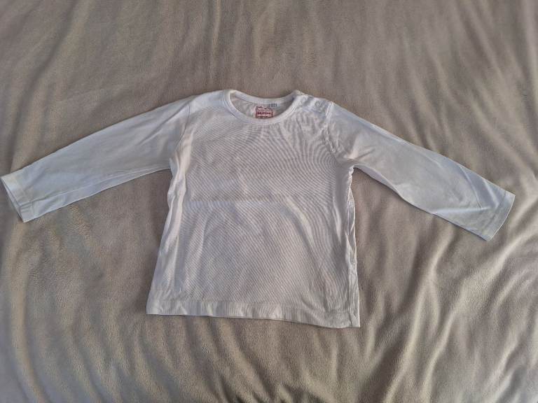 White Long Sleeved Top Bluezoo Size 18-24 Months 