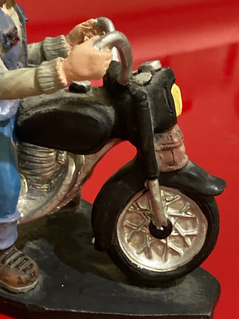 Vintage ceramic biker. Collectable.