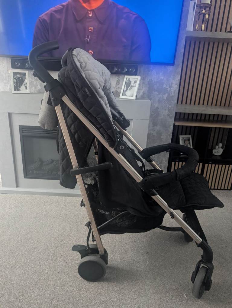 My babiie rose gold and black stroller pushchair 