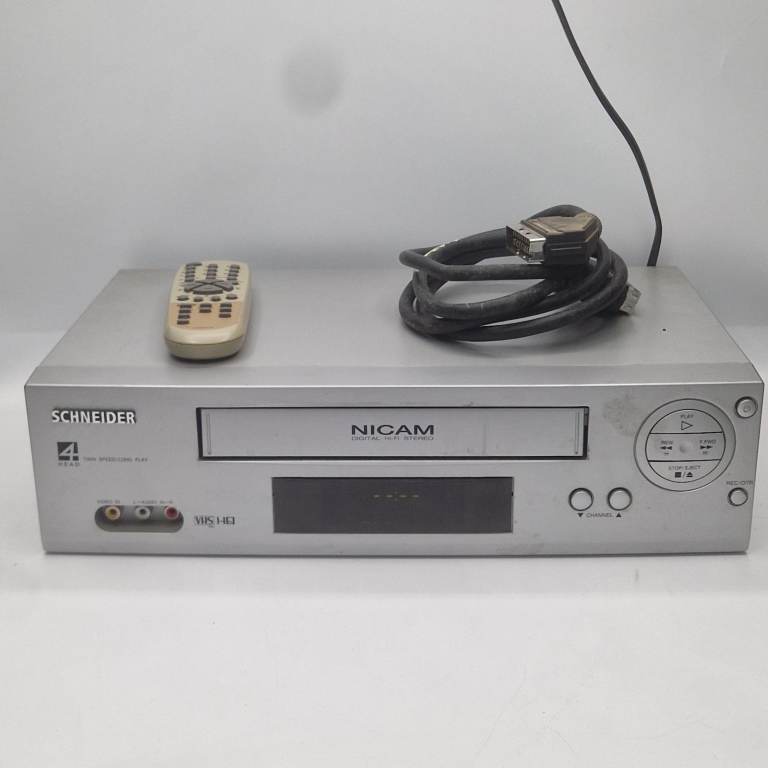 Schneider SVC618 VHS VCR Video Cassette Recorder 4 Head NICAM Remote Tested