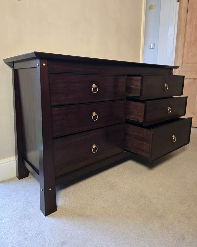 Large Solid Wood Chest of Drawers