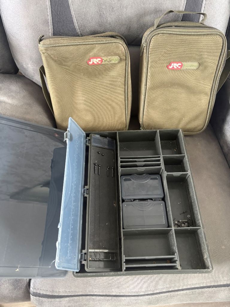 JRC Fishing Tackle Box with Two Bags – Good Condition