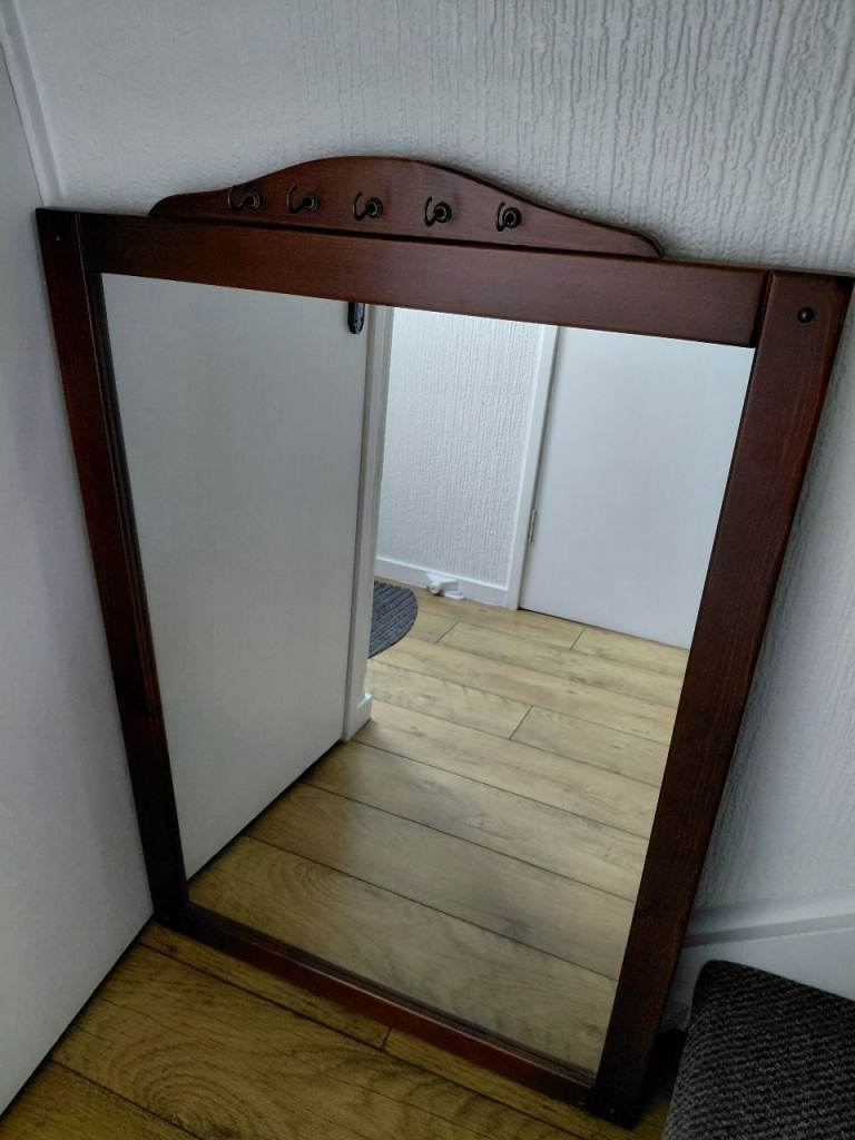 Large Dark Wood Mirror
