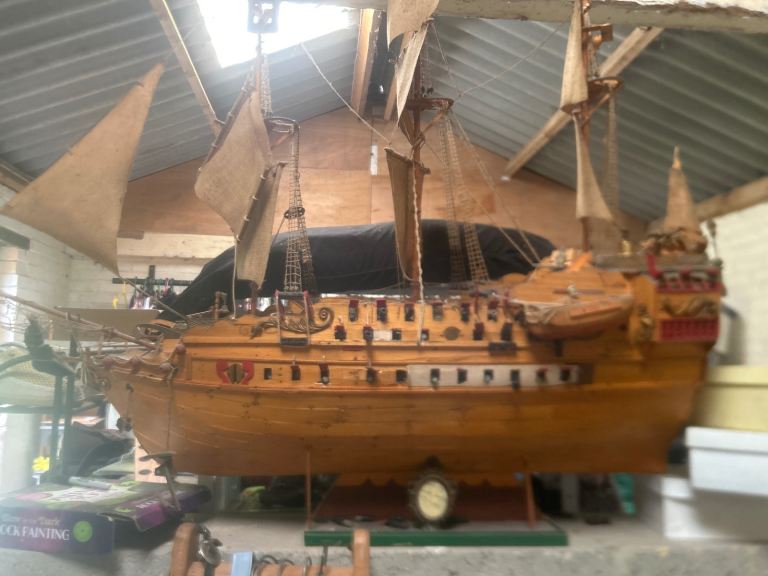 2 very large vintage model ships 