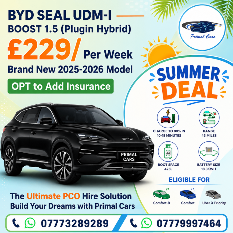 🔥 PCO CAR HIRE – 2025-2026 BYD SEAL UDMI (BRAND NEW) PLUGIN HYBRID – UBER & BOLT READY🔋🚗