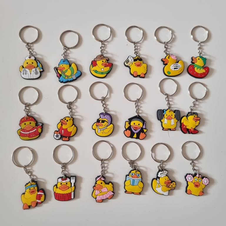 Rubber Duck Character Keyrings / Keychains  - £1 each