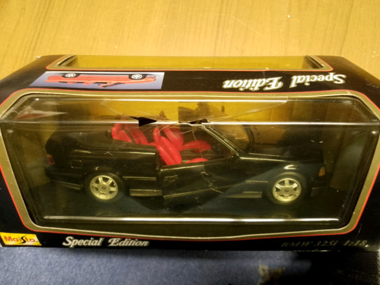 1/18 scale BMW 3 series convertible black New condition never been of 