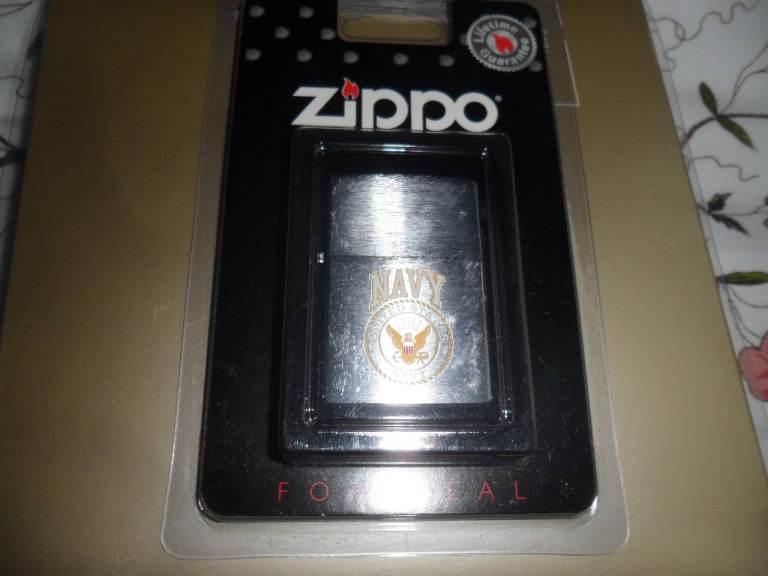 New Zippo Lighter US Navy Crest - Still in Packaging