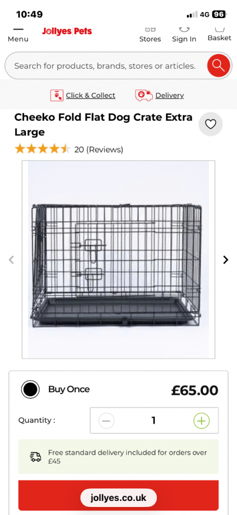 Extra Large Dog Crate As New Condition