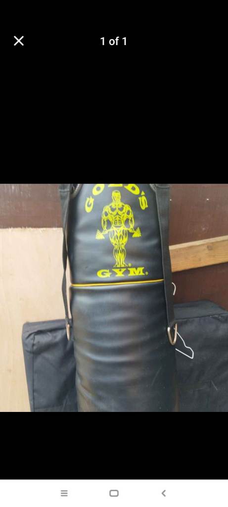 Large gold punch bag 