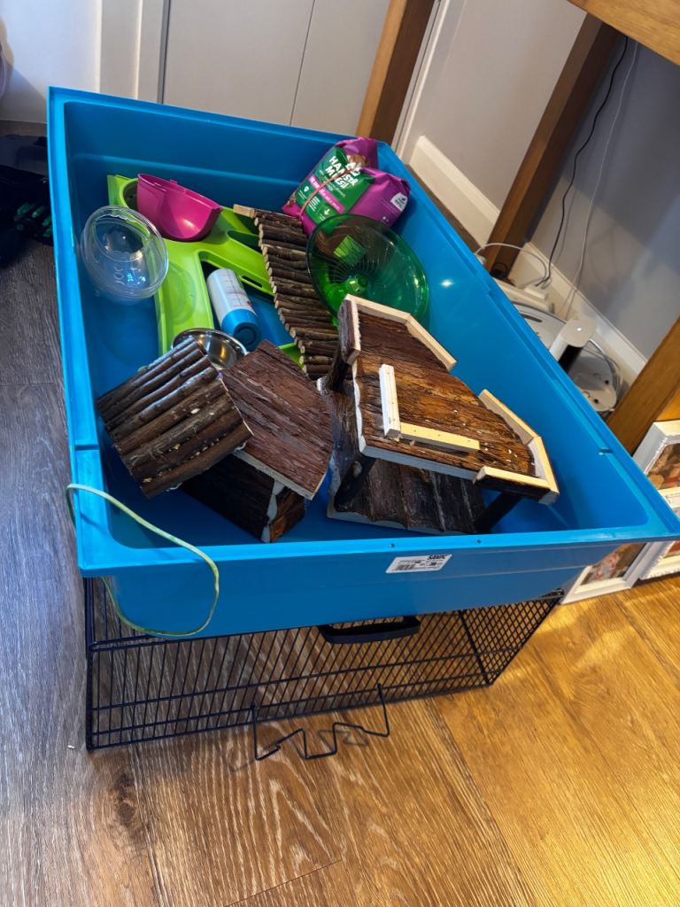 Hamster cage and accessories 