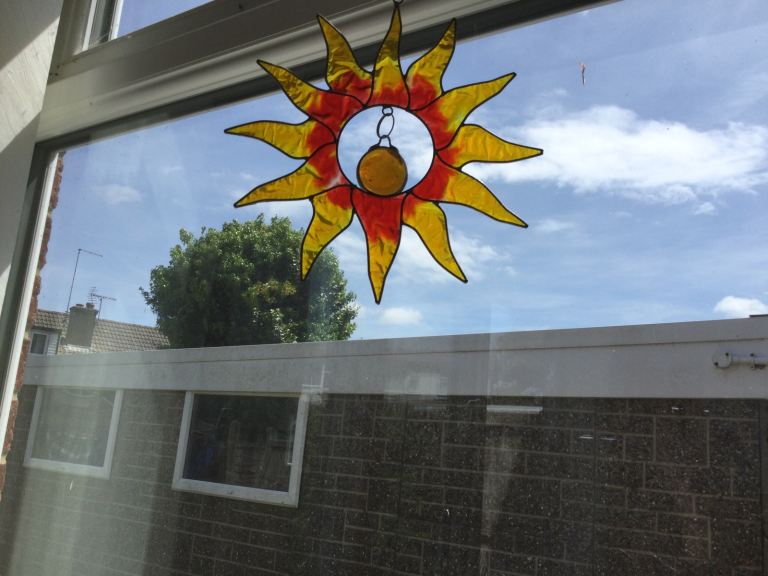 Stained glass window decoration