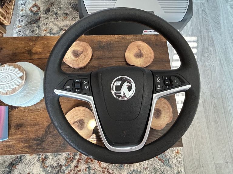 Vauxhall steering wheel with airbag.