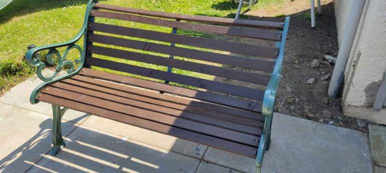 cast iron bench