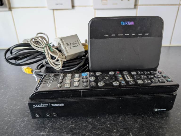 huawei talktalk youview hd smart box and modem.