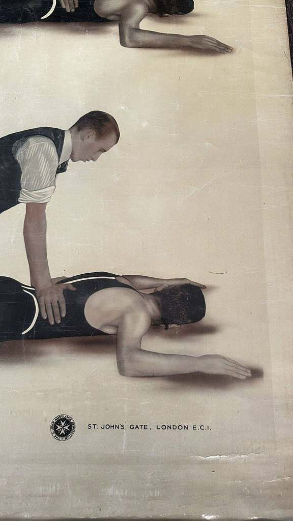 AS SEEN ON TV - Original 1920s St. John's Ambulance Linen Backed ...